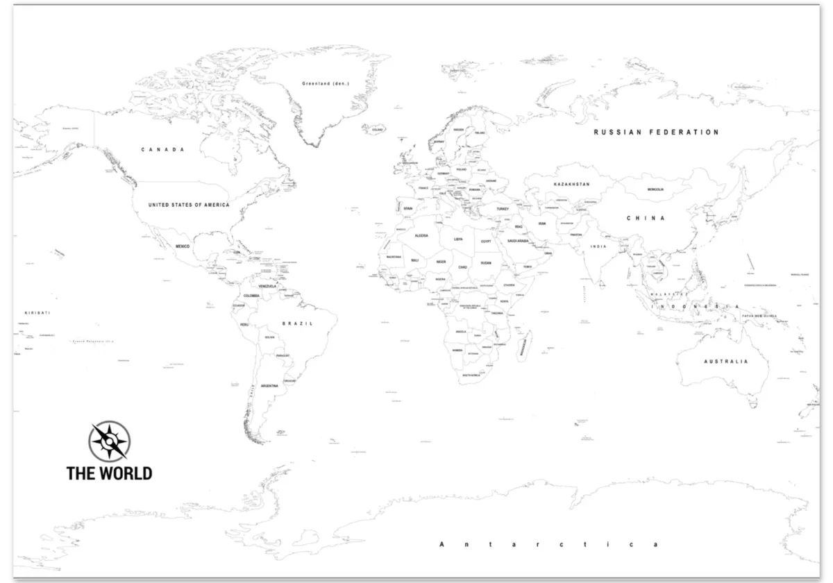 Paint the World – Black & White World Map for Coloring Paint the World – Black & White World Map for Coloring