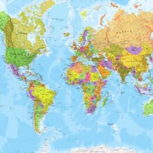 Very Detailed World Political & Physical Map – Premium Wall Map