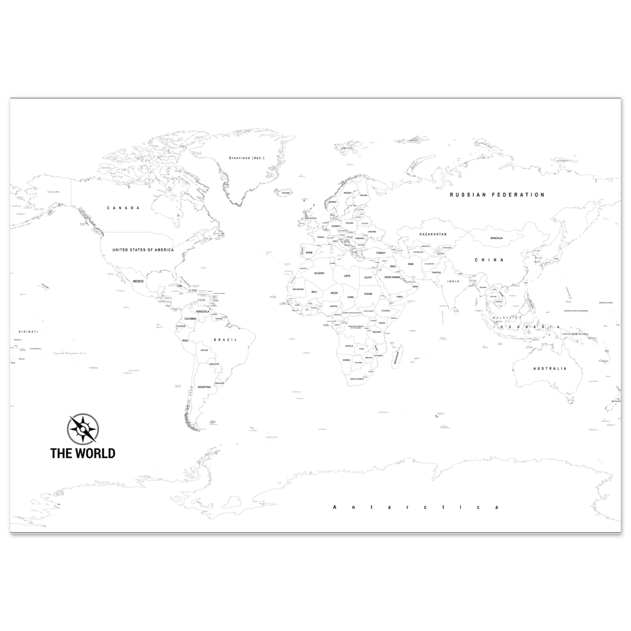 Paint the World – Black & White World Map for Coloring Paint the World – Black & White World Map for Coloring