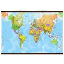 Very Detailed World Political & Physical Map – Premium Wall Map Very Detailed World Political & Physical Map – Premium Wall Map