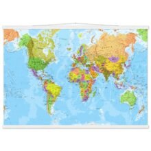 Very Detailed World Political & Physical Map – Premium Wall Map Very Detailed World Political & Physical Map – Premium Wall Map