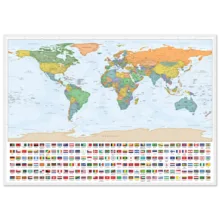 Very Detailed World Political Map with Country Flags and Capitals Premium Wall Map Very Detailed World Political Map with Country Flags and Capitals Premium Wall Map