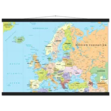Political map of Europe showing countries, capitals, borders, and major cities. Political map of Europe showing countries, capitals, borders, and major cities.