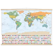 Very Detailed World Political Map with Country Flags and Capitals Premium Wall Map Very Detailed World Political Map with Country Flags and Capitals Premium Wall Map