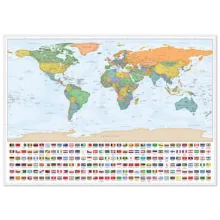 Very Detailed World Political Map with Country Flags and Capitals Premium Wall Map Very Detailed World Political Map with Country Flags and Capitals Premium Wall Map