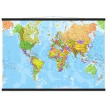 Very Detailed World Political & Physical Map – Premium Wall Map Very Detailed World Political & Physical Map – Premium Wall Map