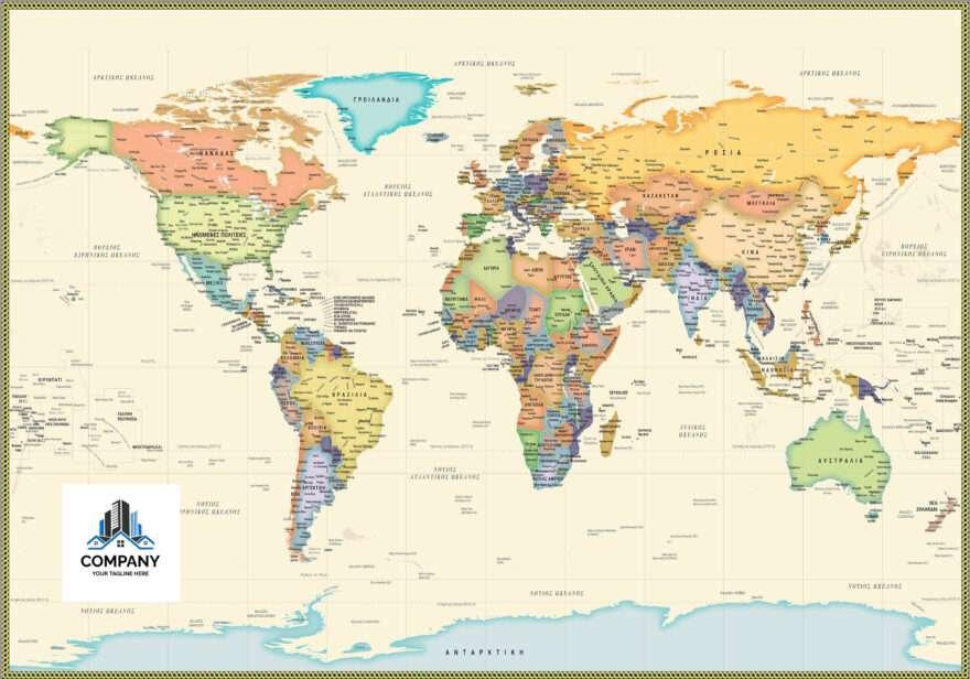 Create a personalized map with your names, favorite quote, or company logo. Professional custom map design with a preview before printing.