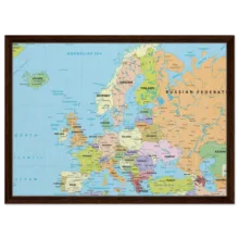 Political map of Europe showing countries, capitals, borders, and major cities. Political map of Europe showing countries, capitals, borders, and major cities.