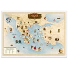 Mythical Creatures of Ancient Greece Map – Illustrated Greek Mythology