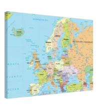 Political map of Europe showing countries, capitals, borders, and major cities. Political map of Europe showing countries, capitals, borders, and major cities.