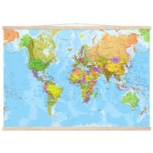 Very Detailed World Political & Physical Map – Premium Wall Map Very Detailed World Political & Physical Map – Premium Wall Map