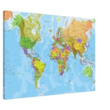 Very Detailed World Political & Physical Map – Premium Wall Map