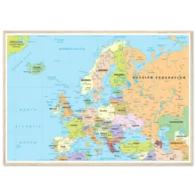 Political map of Europe showing countries, capitals, borders, and major cities. Political map of Europe showing countries, capitals, borders, and major cities.