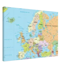 Political map of Europe showing countries, capitals, borders, and major cities. Political map of Europe showing countries, capitals, borders, and major cities.