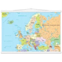 Political map of Europe showing countries, capitals, borders, and major cities. Political map of Europe showing countries, capitals, borders, and major cities.