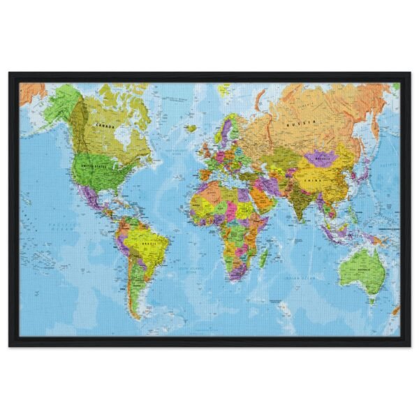Very Detailed World Political & Physical Map – Premium Wall Map