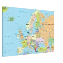 Political map of Europe showing countries, capitals, borders, and major cities. Political map of Europe showing countries, capitals, borders, and major cities.