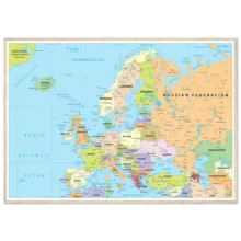 Political map of Europe showing countries, capitals, borders, and major cities. Political map of Europe showing countries, capitals, borders, and major cities.