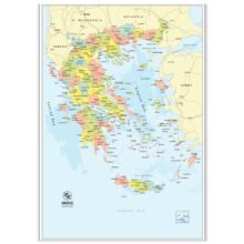 Political Map of Greece with Prefectures & Capitals - Foam Portrait Political Map of Greece with Prefectures & Capitals - Foam Portrait