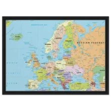 Political map of Europe showing countries, capitals, borders, and major cities. Political map of Europe showing countries, capitals, borders, and major cities.