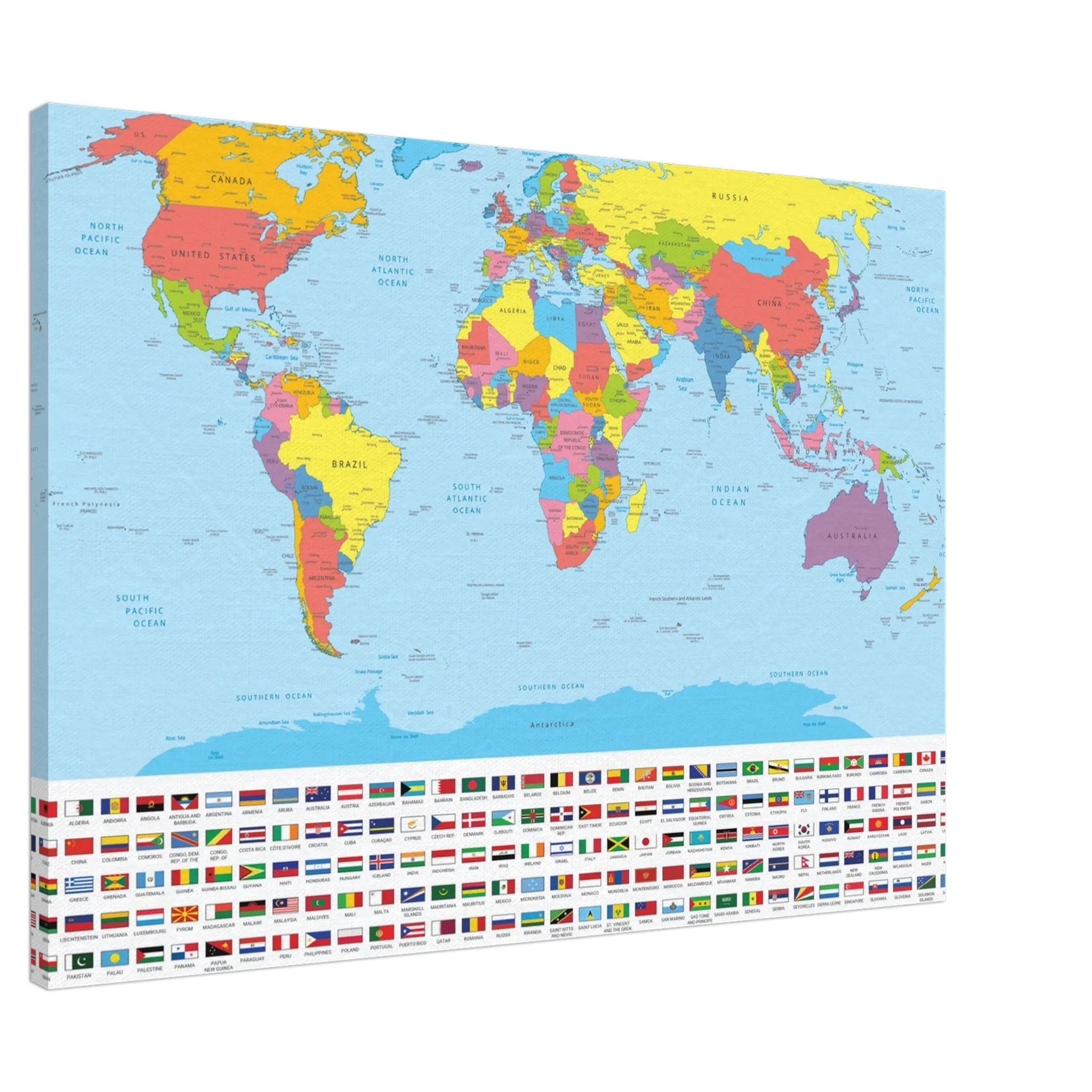Detailed Classic World Map – Elegant Political Wall Map