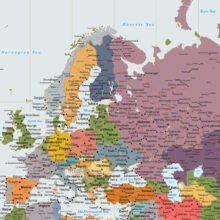 Highly Detailed Eurasia Map – Political Wall Map with Countries & Capitals Highly Detailed Eurasia Map – Political Wall Map with Countries & Capitals