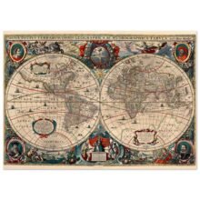 Hendrik Hondius World Map 1630 | Antique Vintage Map Wall Art Hendrik Hondius World Map 1630 | Antique Vintage Map Wall Art