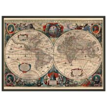 Hendrik Hondius World Map 1630 | Antique Vintage Map Wall Art Hendrik Hondius World Map 1630 | Antique Vintage Map Wall Art