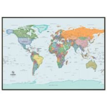 World Map in Greek | Detailed Political & Physical Map World Map in Greek | Detailed Political & Physical Map
