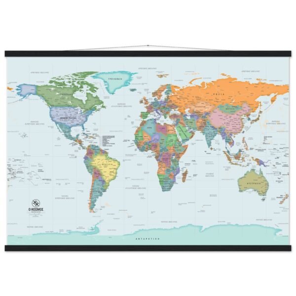 World Map in Greek | Detailed Political & Physical Map