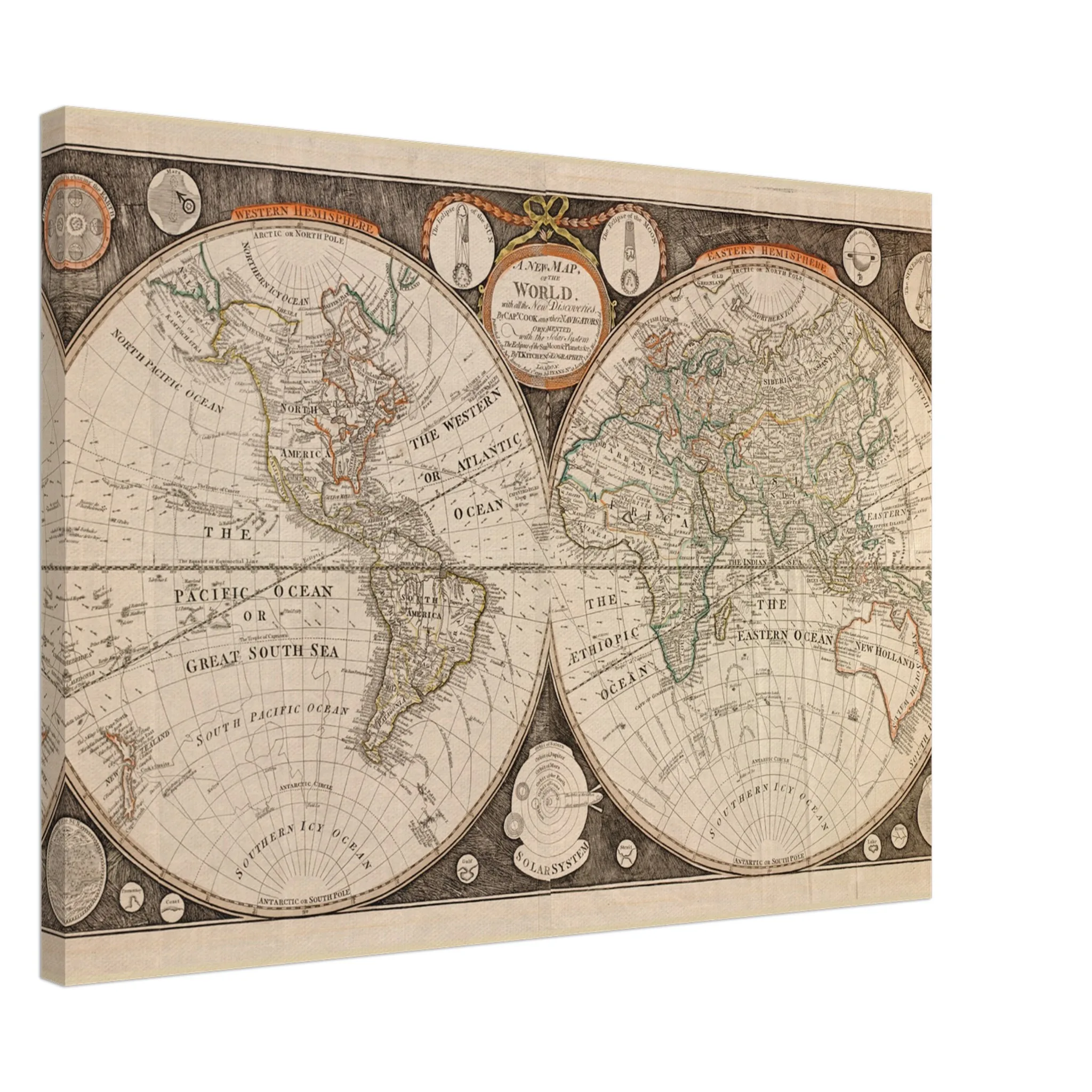 vintage world map