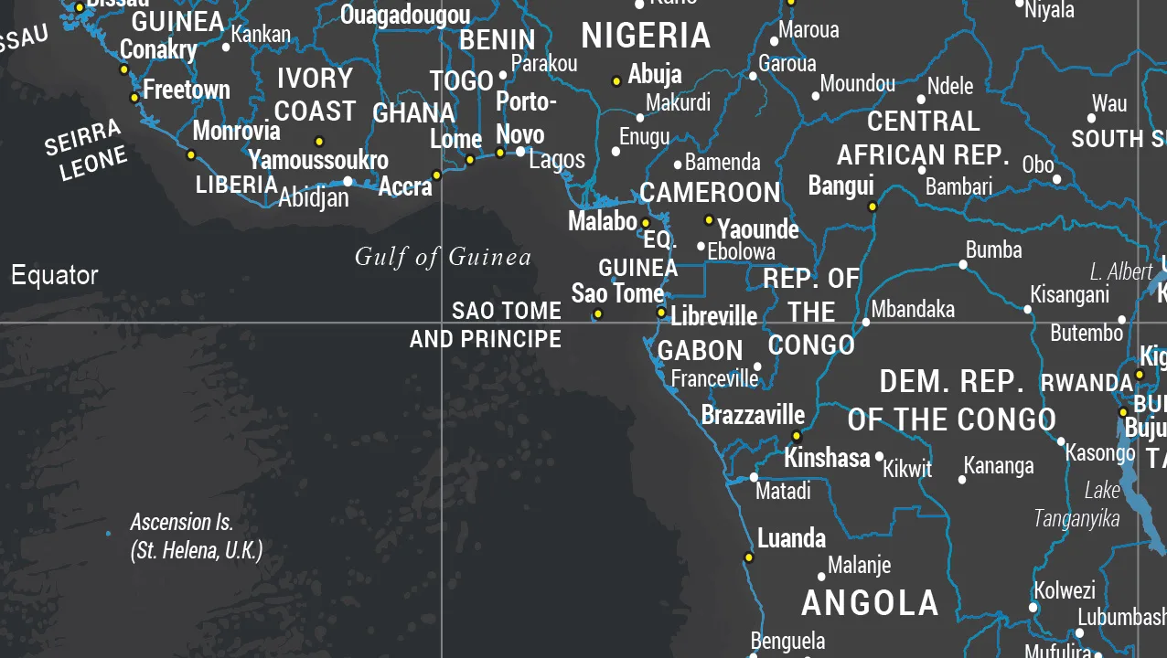 Black Ice World Map | Detailed Political & Physical Map