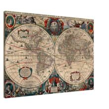 Hendrik Hondius World Map 1630 | Antique Vintage Map Wall Art Hendrik Hondius World Map 1630 | Antique Vintage Map Wall Art